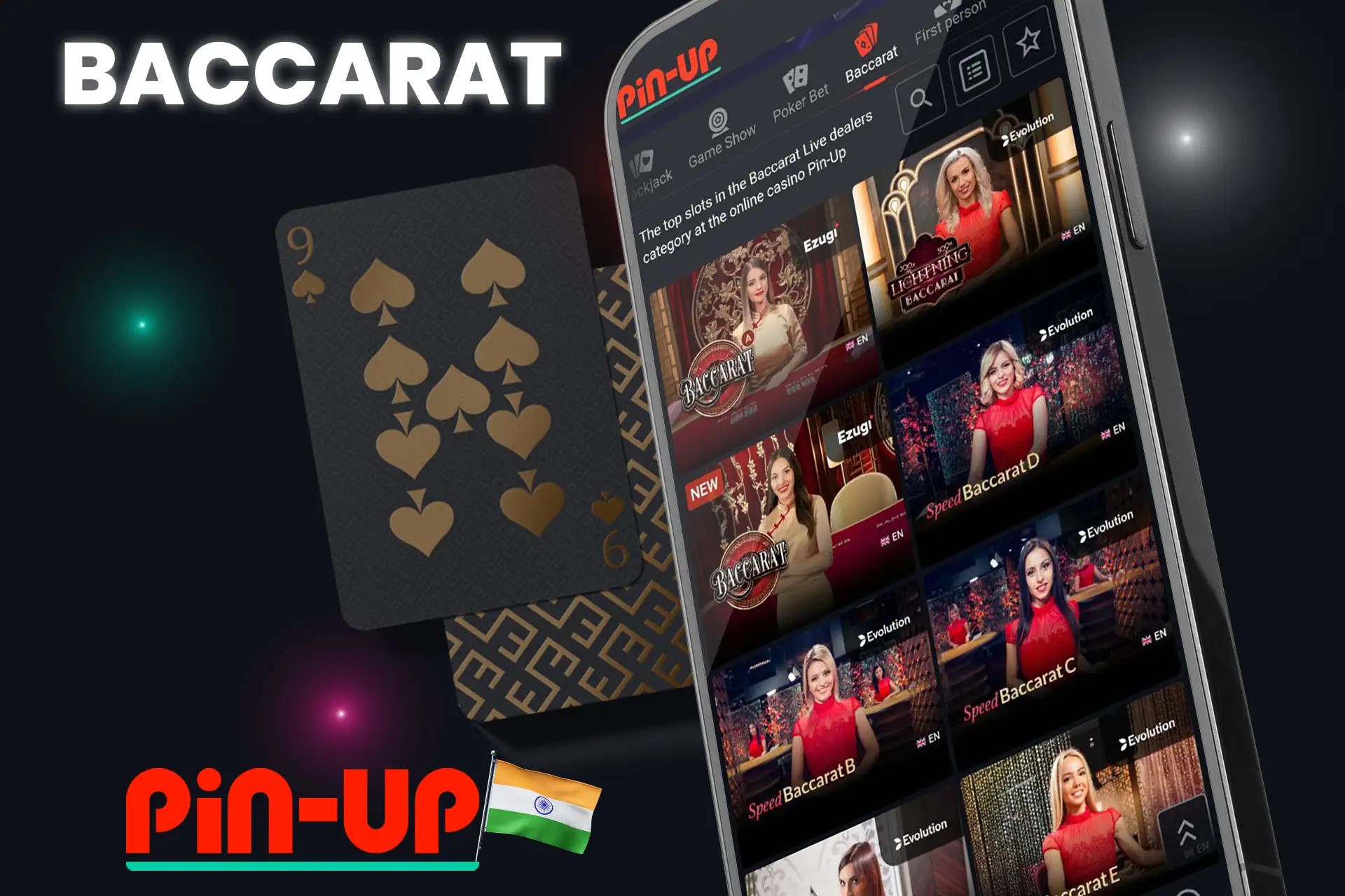 Try your luck playing Baccarat