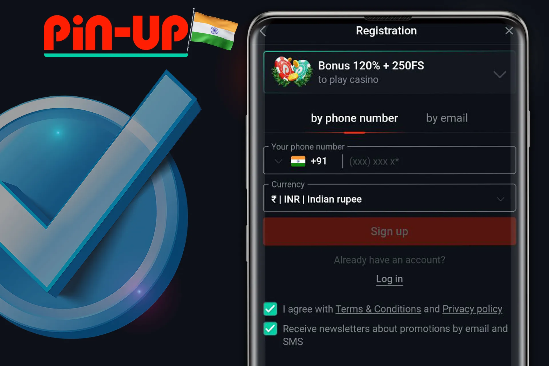 Easy registration process with mobile app