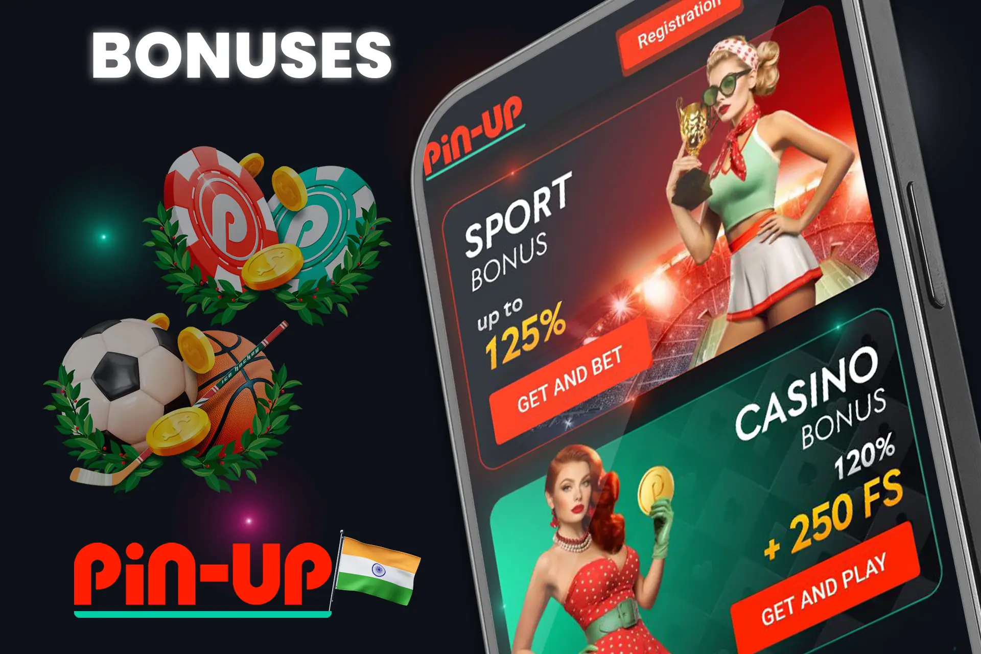 Lots of bonuses and promotions on sports and casinos in the mobile app